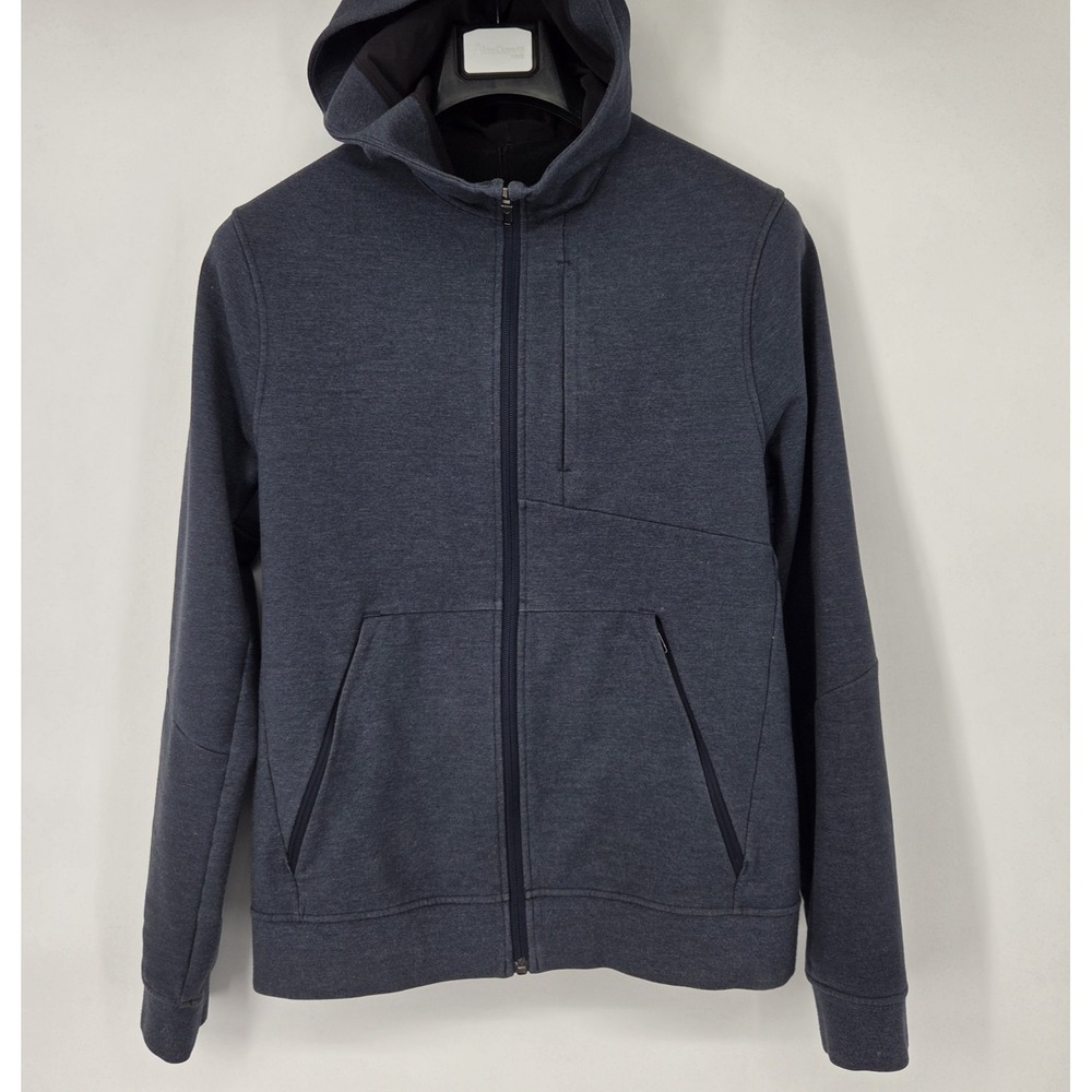 Lululemon City Sweat Full Zip Hoodie Men's Medium Navy Blue Gym Training Running